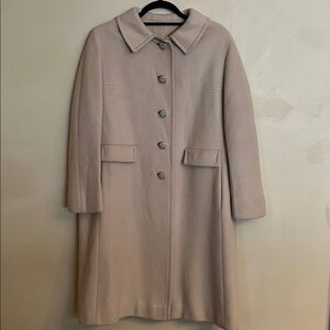 Vintage Cream 100% Cashmere Coat